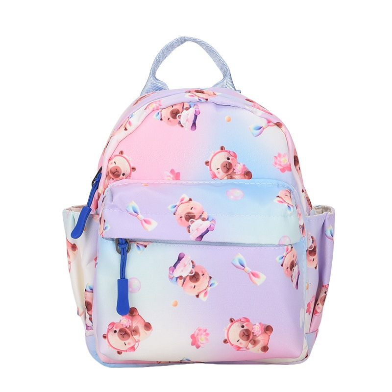 New color backpacks with large capacity, high-end feel, light back support, cartoon and cute backpack, student schoolbags for travel Item Picture