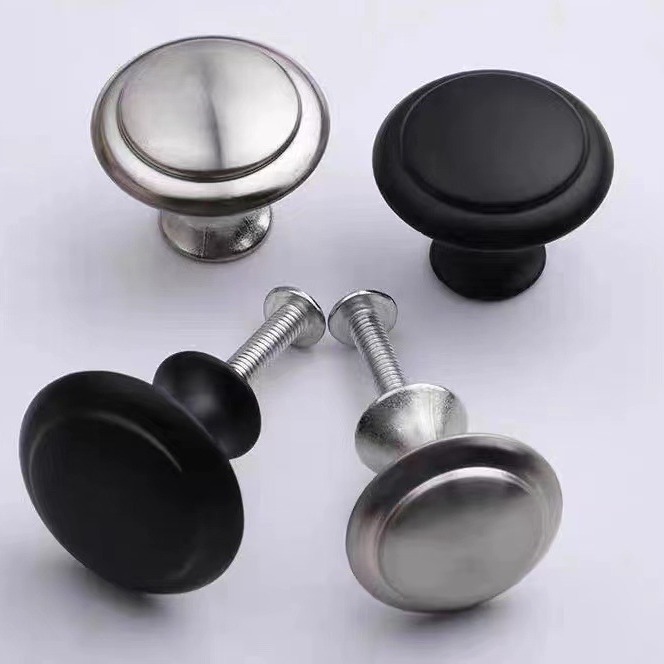 906 Mushroom stainless steel single-hole handle, metal circular single-hole small handle, modern and simple drawer cabinet door handle Application Scenario