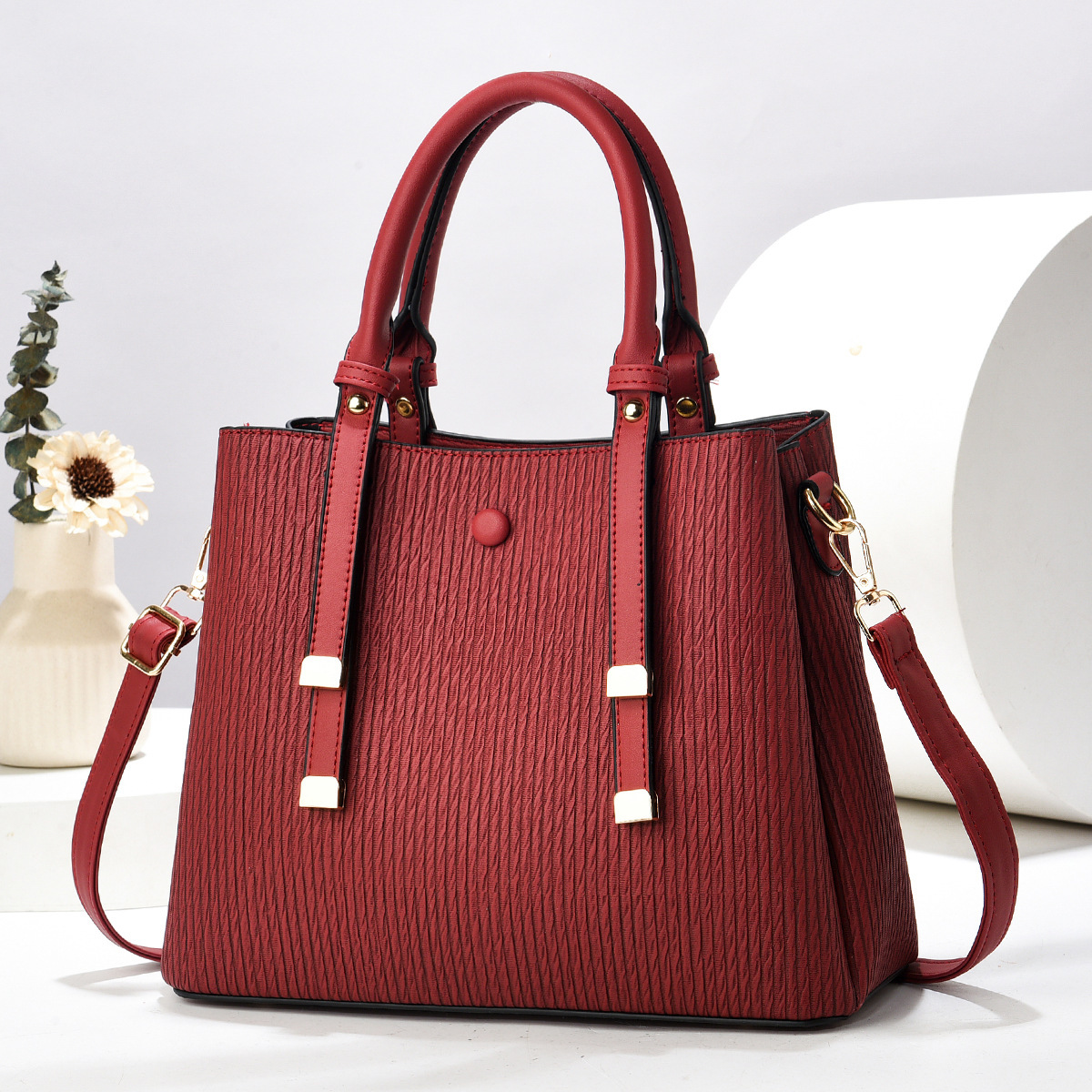 New bamboo woven women's handbag macaron cross-border single-shoulder bag, large capacity woven, trendy and simple bag details Picture