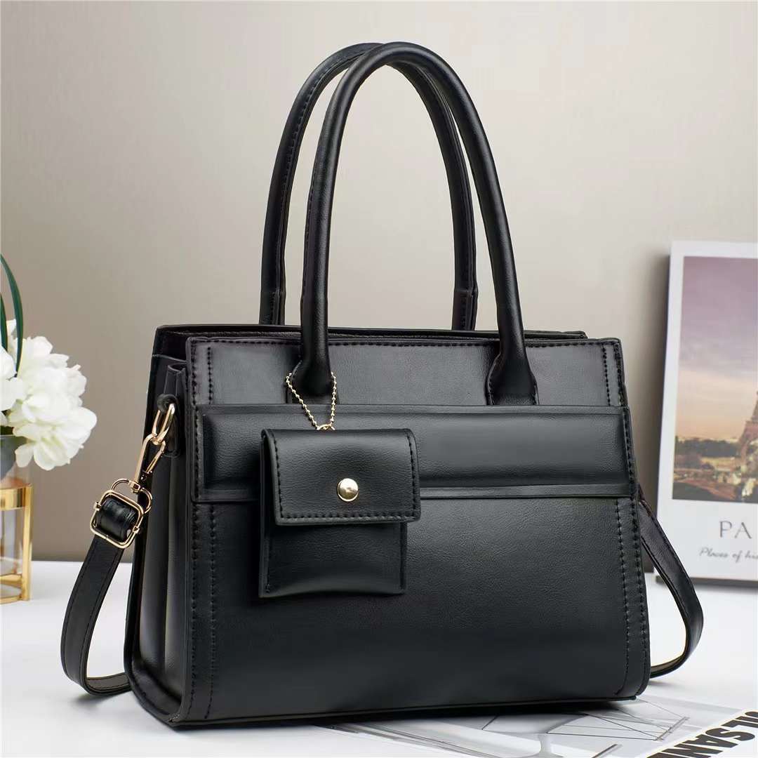 2024 New fashion women's bag with small bag, high-end and elegant women's handbag, cross-border single-shoulder crossbody bag in solid color full figure
