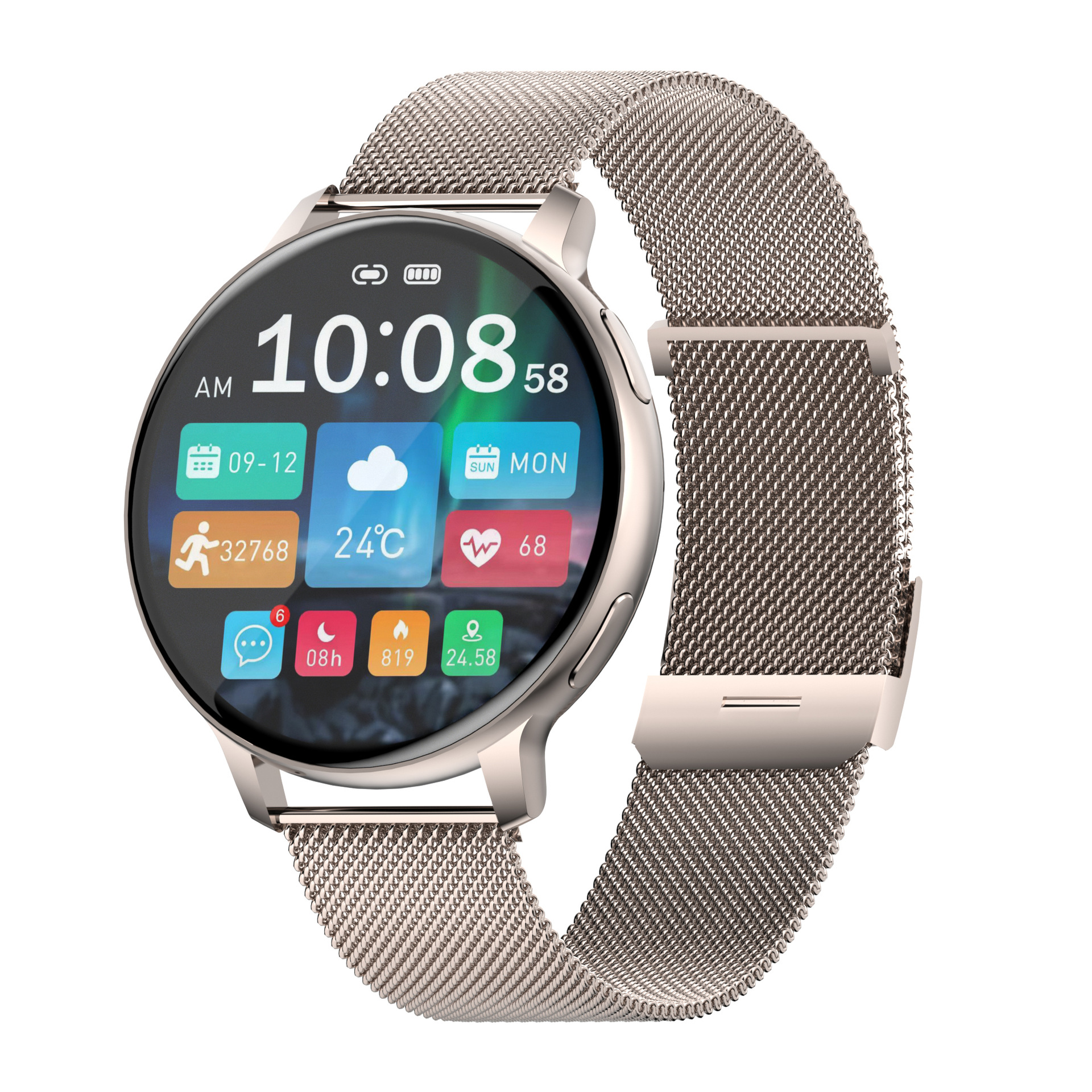 Cross-border S53 smartwatch, 1.39-inch round screen, Bluetooth call, step counting, sleep monitoring, blood pressure monitoring, more exercise, weather Specification drawing