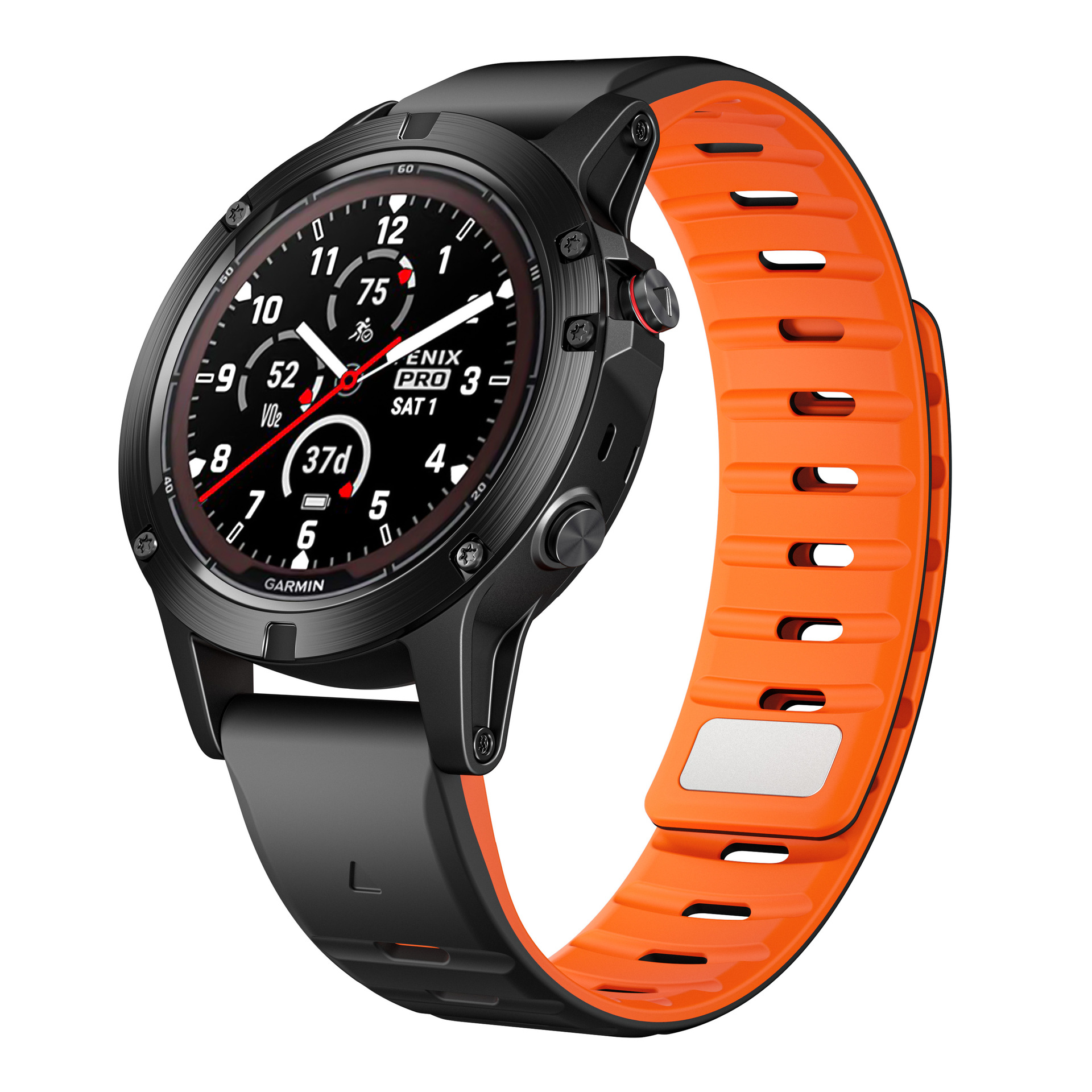 The new model is equipped with a Garmin quick-release 22/26mm Norman strap and a powerful N54 magnetic strap Specification drawing