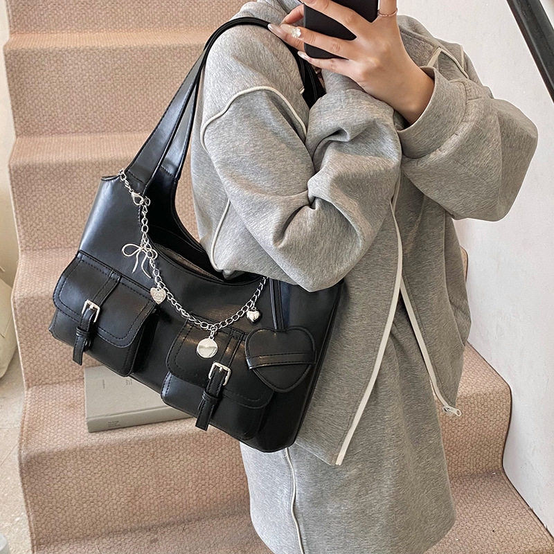 New Spring/Summer 2025 casual, versatile, fashionable and simple underarm bag for women, cool and spicy single-shoulder bag for women with multiple pockets details Picture