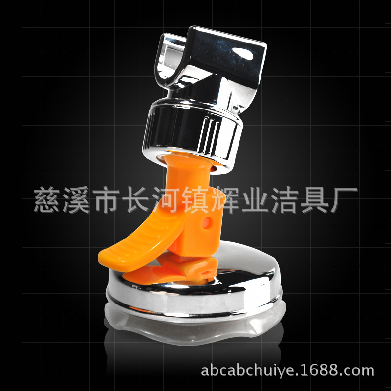 Nail-free powerful suction cup shower head bracket, fixed socket for bathroom shower head, plastic showerhead, electroplated wall rack details Picture