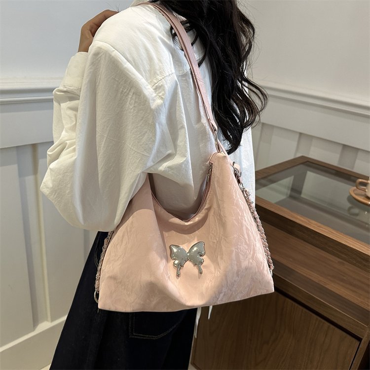 Large-capacity women's fashionable and versatile casual single-shoulder tote bag, 2024 new commuter butterfly backpack wholesale Specification drawing