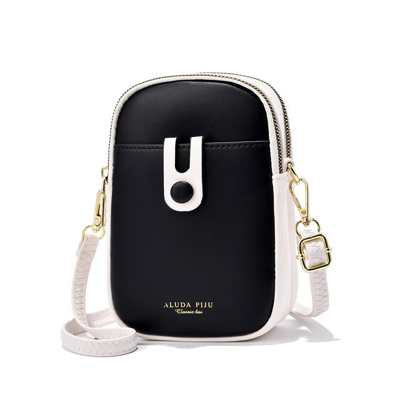 The new 2024 summer Korean version of the simple single-shoulder women's bag in a fresh and candy-colored color-blocking style, a trendy crossbody phone bag for women Item Picture