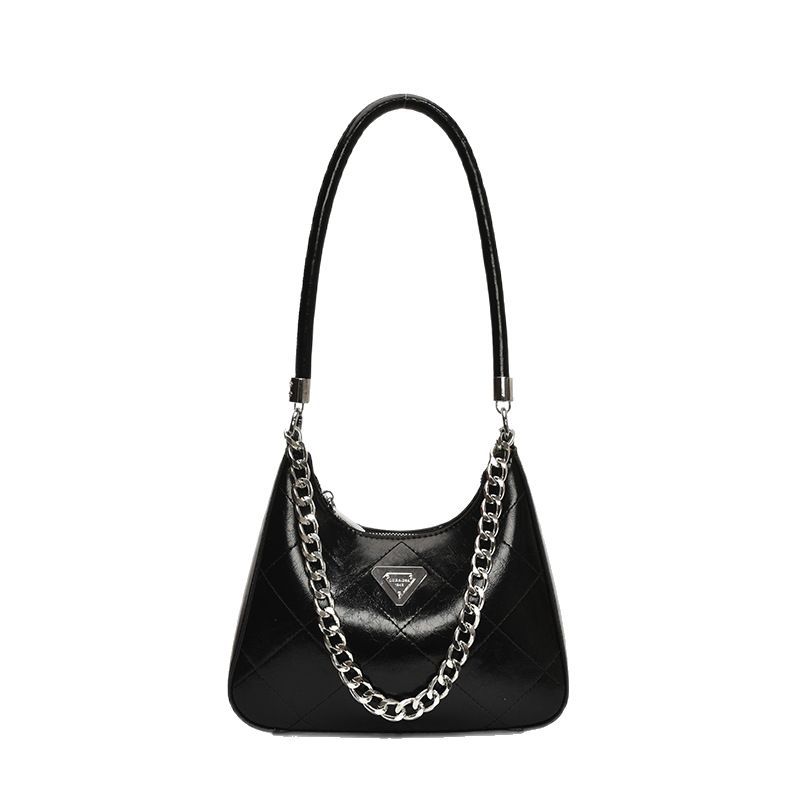 Cross-border retro fashion diamond-shaped chain underarm bag for women 2025 new style, trendy, stylish, versatile and casual single-shoulder bag Item Picture