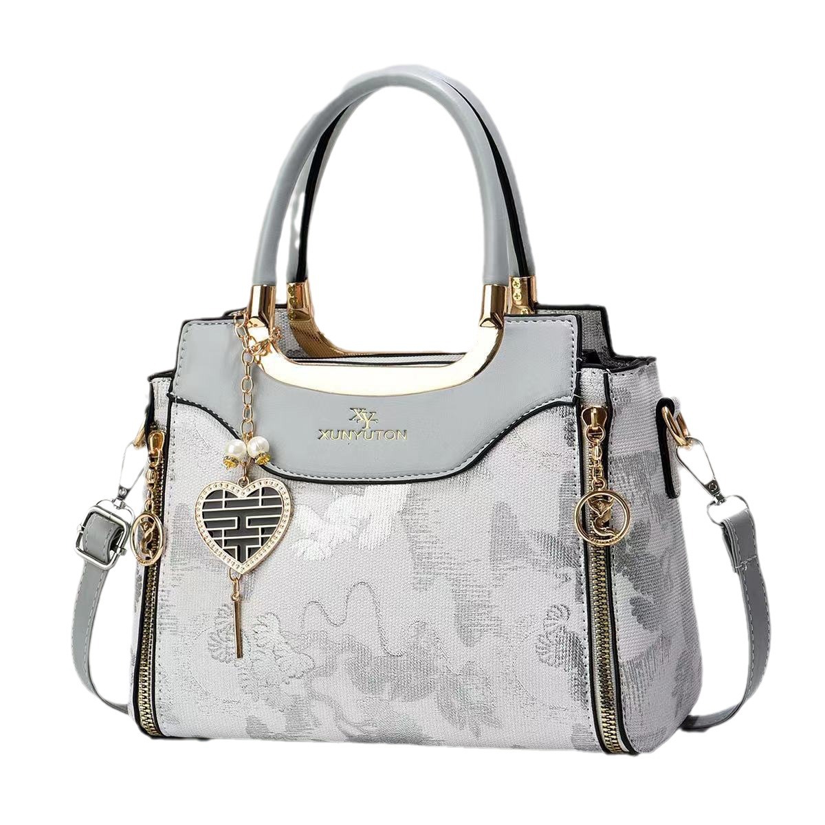 2024 New Korean-style fashionable and trendy Chinese-style embroidered single-shoulder crossbody bag for middle-aged women, elegant and stylish handbag Item Picture