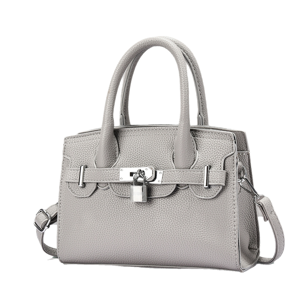 Ladies' bag 2025 New style small lock pendant fashionable handbag, elegant for commuting, single-shoulder crossbody bag Item Picture
