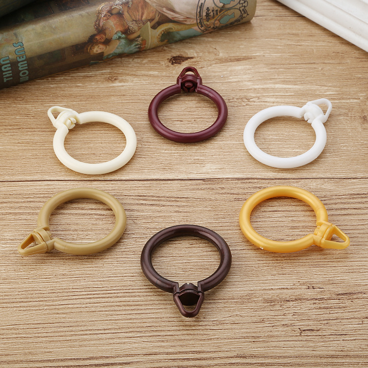 Wholesale of curtain accessories, electric Roman rod curtain ring, 32mm Roman rod special clothes drying rack universal hanging ring details Picture