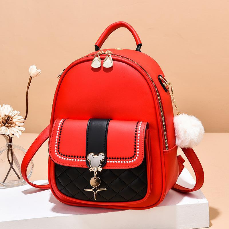 Cross-border backpack Women's bag 2023 New style casual and fashionable hand-held backpack with large capacity and multi-color travel bag Specification drawing