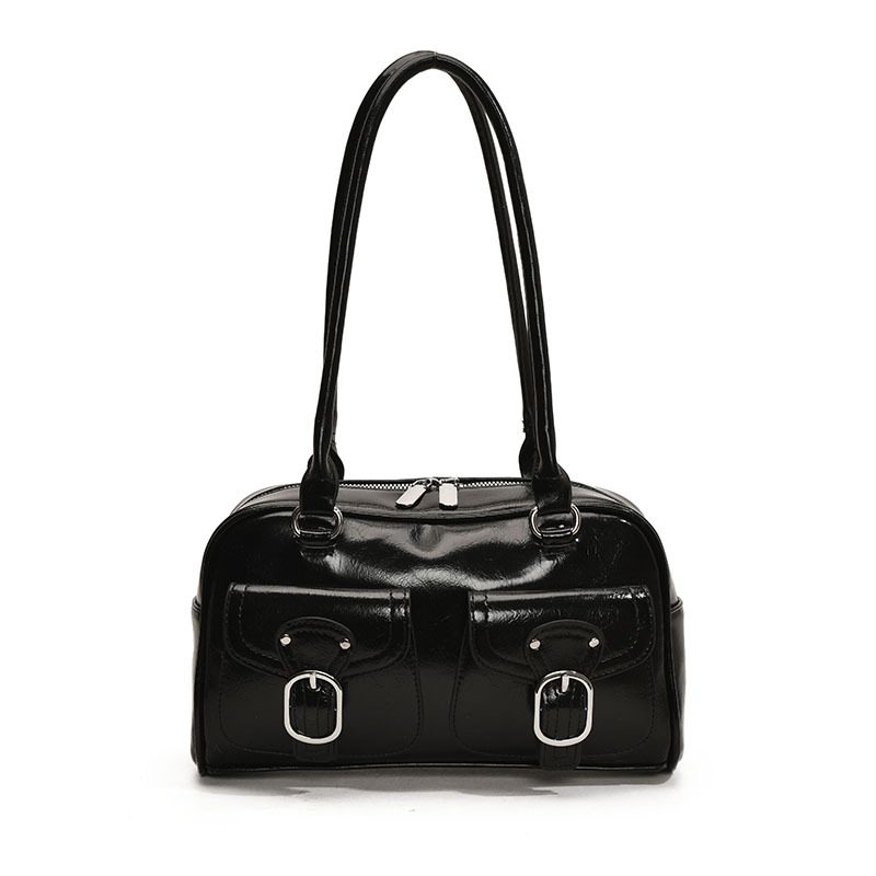 High-end multi-pocket underarm bag for women, 2025 new Korean version niche hand-held Boston bag, large capacity single-shoulder bag Item Picture