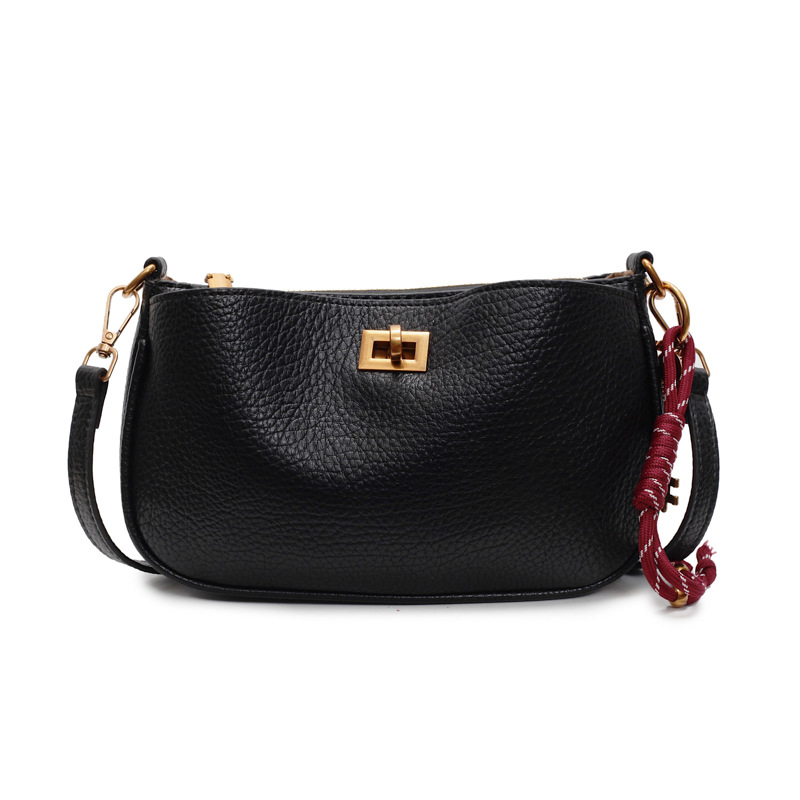 High-end lockable small square bag for women 2025 new style, fashionable, casual and versatile, single-shoulder crossbody small bag for work and commuting Item Picture