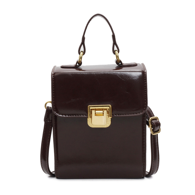 Retro handbag for women, 2025 new trendy Korean version, niche single-shoulder bag, high-end texture, versatile, crossbody small square bag Item Picture
