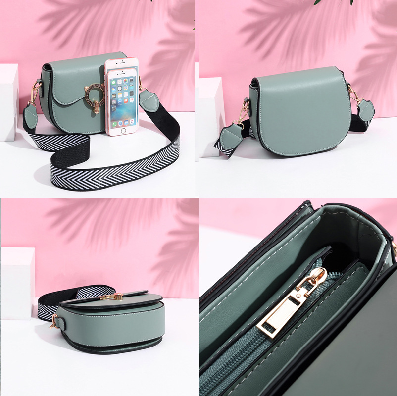 "2024 New trendy women's mini bag, wide-band single-shoulder bag, women's crossbody saddle bag for delivery. Application Scenario