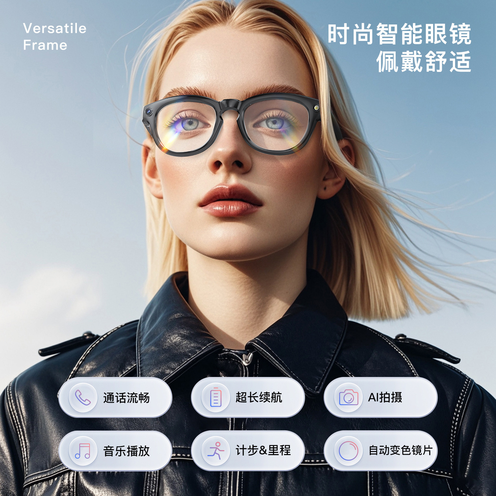AI intelligent translation, photo-taking Bluetooth glasses, cross-border AR object recognition camera, new music lens details Picture