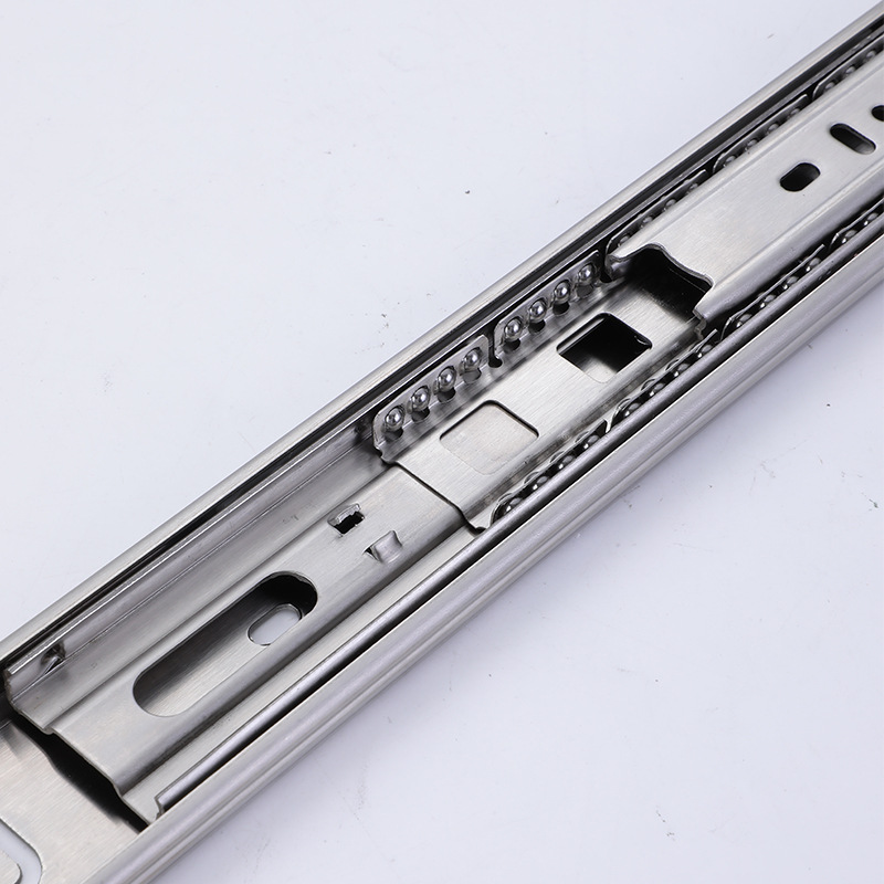 4515 stainless steel slide rail, thickened three-section silent damping buffer steel ball guide rail, cabinet drawer pulley track Application Scenario