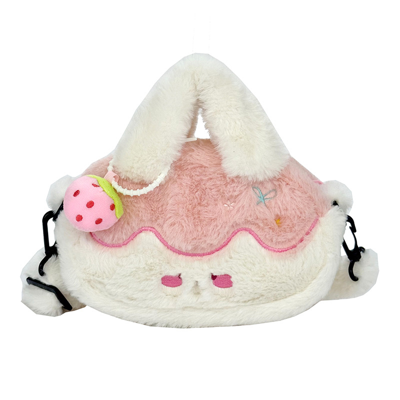 2025 New plush crossbody bag, sweetheart baking handbag, women's bag, cute Korean-style large-capacity casual single-shoulder bag Item Picture