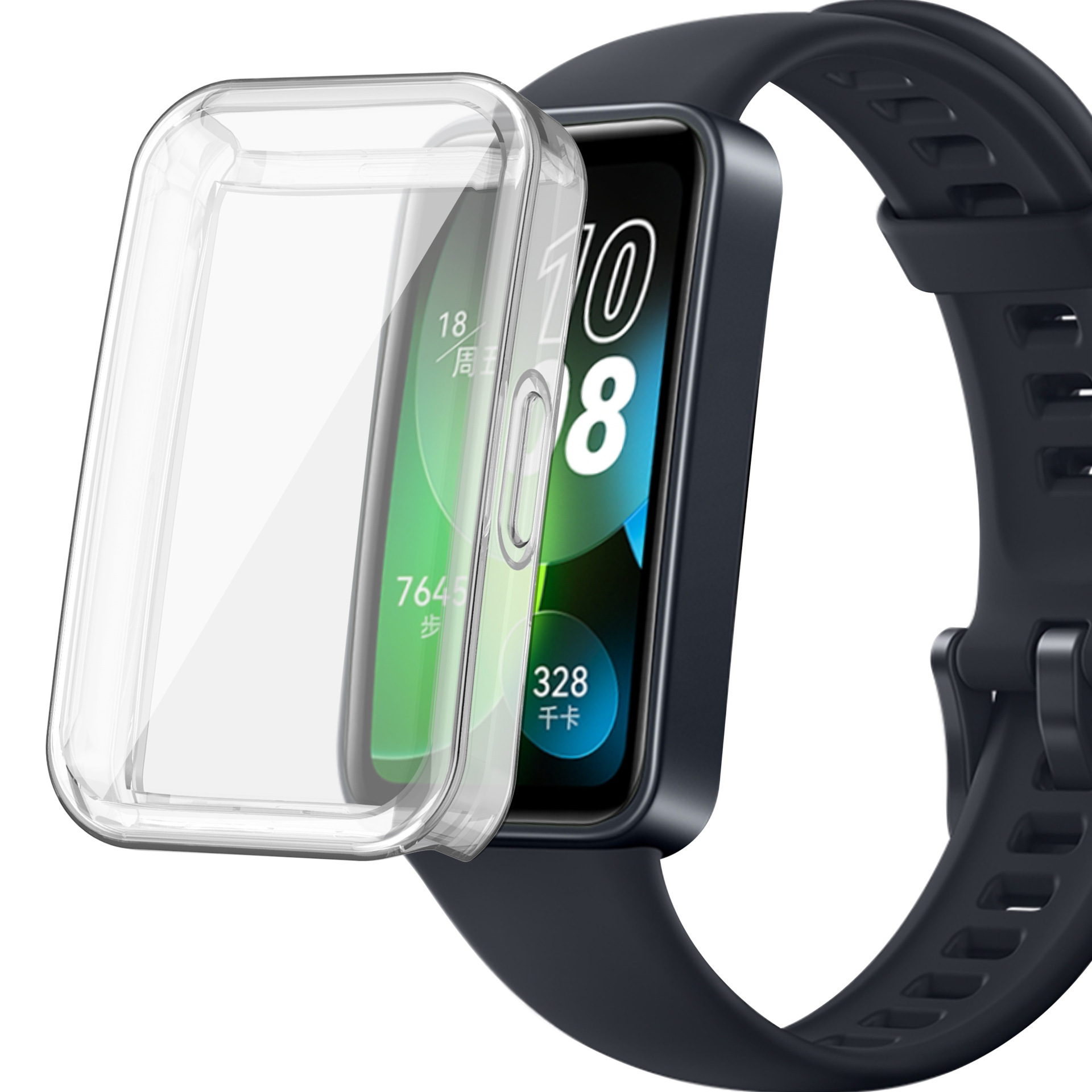 Applicable to Huawei Band 9 protective case, universal protective cover for Huawei Band10/9/8, electroplated TPU full-case Item Picture