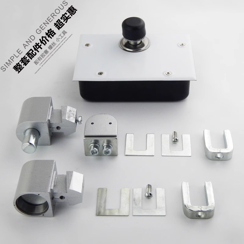 KFC door shaft simple spring, framed aluminum alloy door thickened simple shaft head, left and right, no need to dig grooves door shaft details Picture