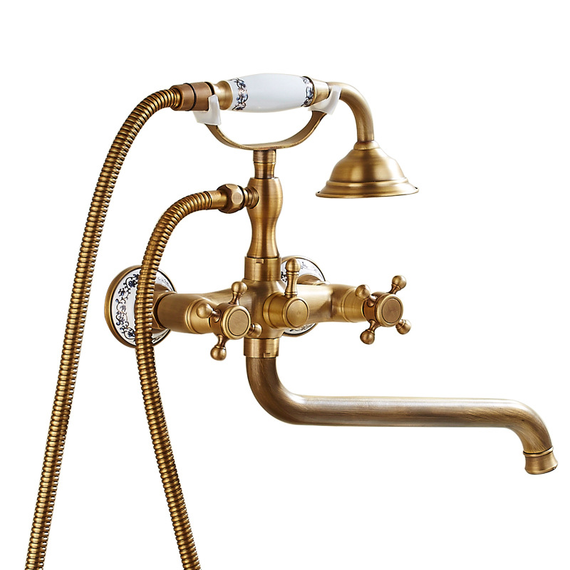 European and American style copper antique simple shower head set, concealed shower head, mixing valve, and extended pipe can be provided on behalf Item Picture