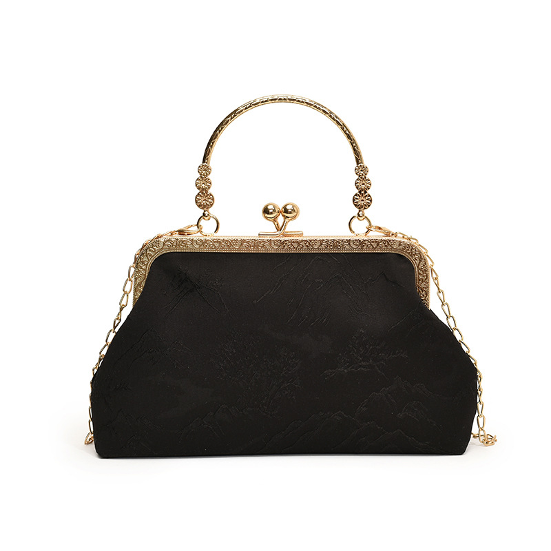 Cross-border quality handbag, women's 2024 new trendy and fashionable handbag, clasp bag, niche design, single-shoulder shell bag Item Picture
