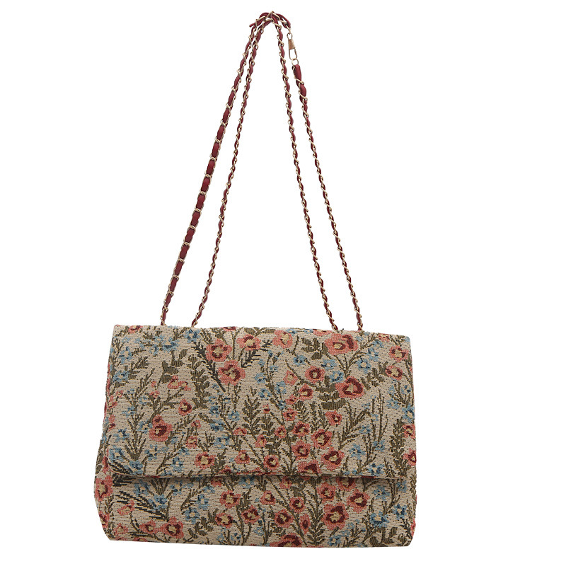 Korean version envelope bag 2025 Summer New ethnic style flower fashion clutch, cool, casual and stylish handbag Item Picture