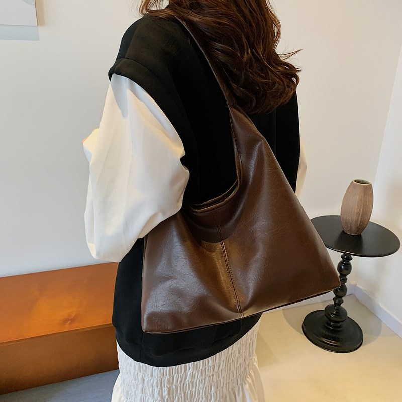 Large-capacity bag for women, retro and versatile for autumn and winter, 2024 new style fashionable single-shoulder bag for women and parents commuting tote bag Specification drawing