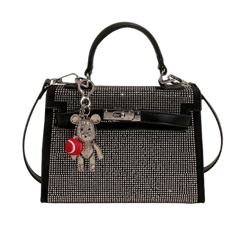 The high-end textured diamond-encrusted Kelly handbag is a new fashion and versatile crossbody bag for women in 2025. It is a trendy and niche single-shoulder bag Item Picture