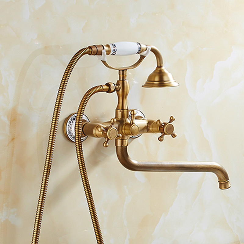 European and American style copper antique simple shower head set, concealed shower head, mixing valve, and extended pipe can be provided on behalf Application Scenario
