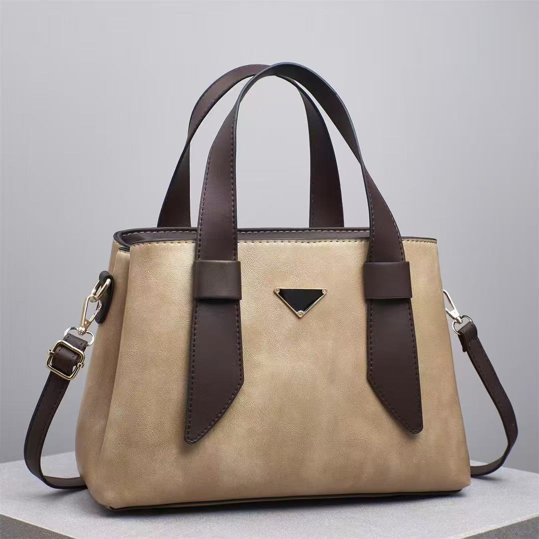 Cross-border bag for Women 2025 New style simple patchwork color-blocking handbag, high-end and versatile single-shoulder crossbody tote bag Specification drawing
