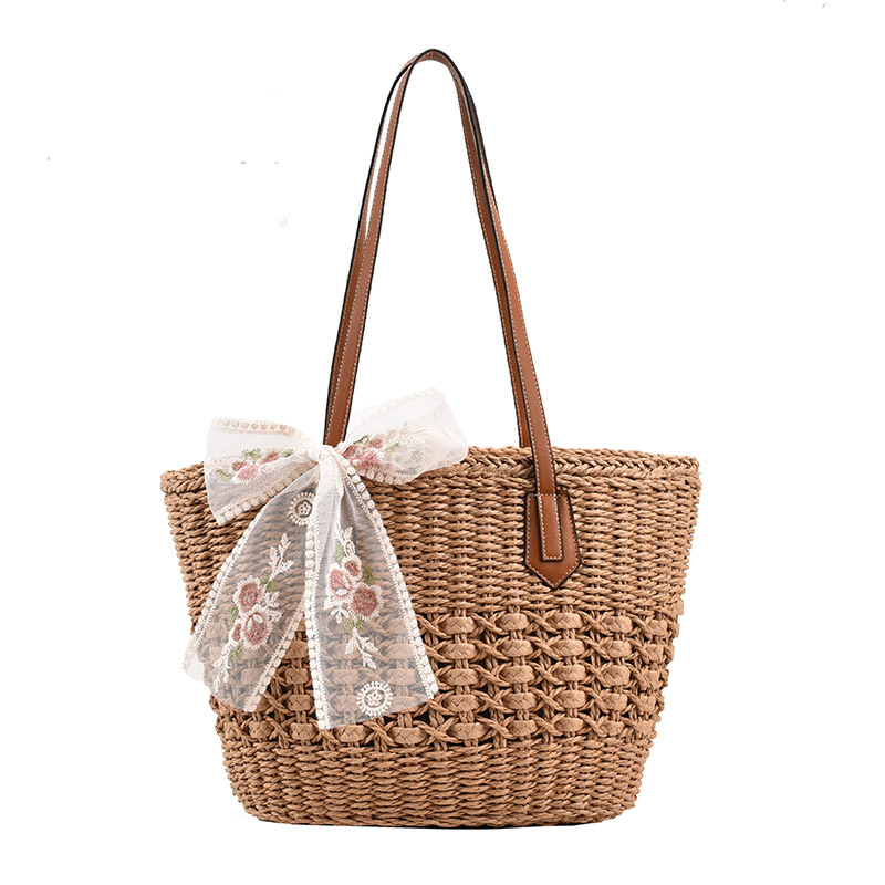 This year, the popular woven small bag for women in 2025 features a niche design, trendy and fashionable handbag, and a casual straw woven bag Item Picture