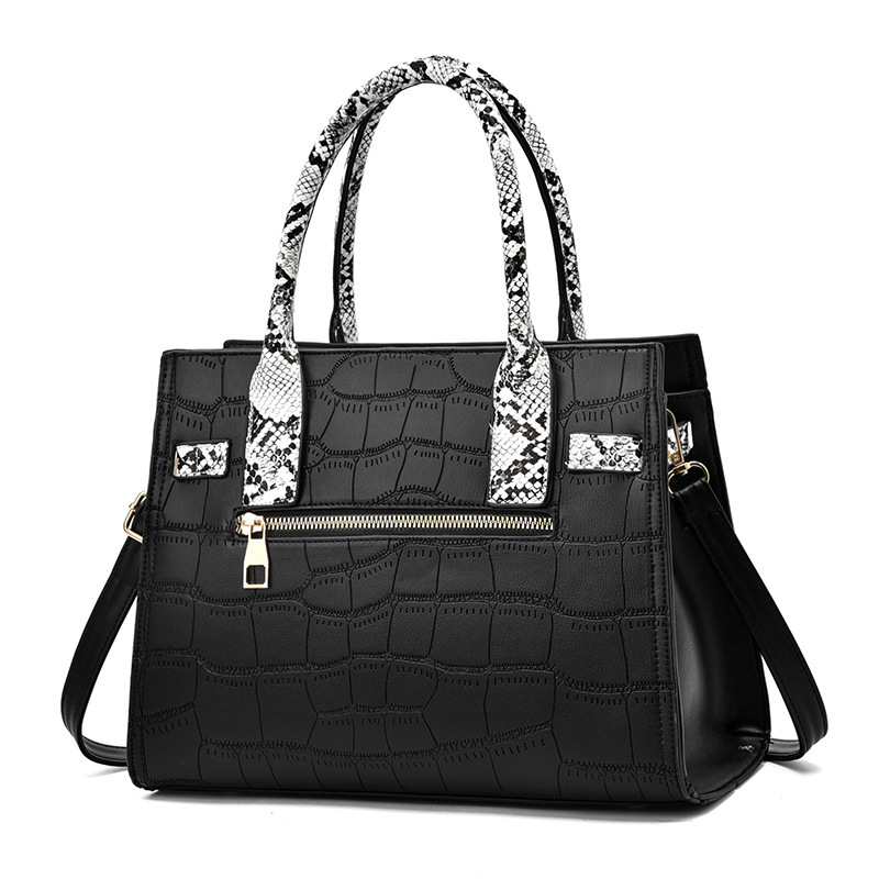Fashionable large-capacity women's bag 2022 new style European and American stone pattern mother-and-child bag, casual single-shoulder bag, cross-border export bag Specification drawing