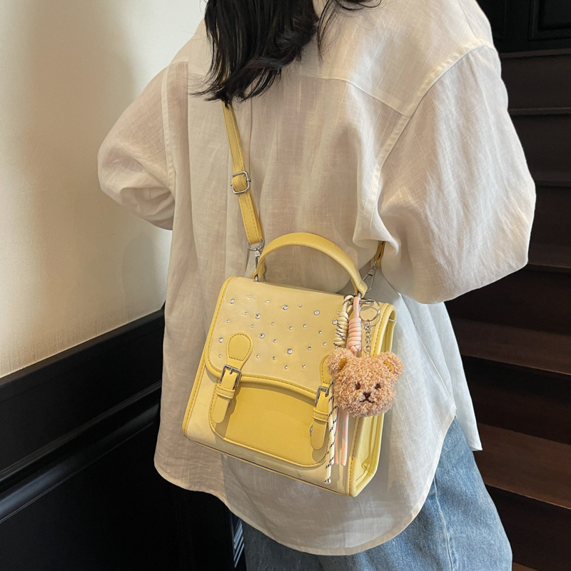 2025 New style of Korean-style casual backpack for women, fashionable and versatile student schoolbag, single-shoulder crossbody bag Specification drawing