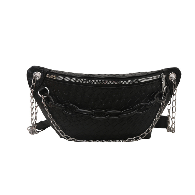 The new checkered PU women's bag with a thick chain texture is a trendy and fashionable single-shoulder bag for women in the spring of 2025 Item Picture