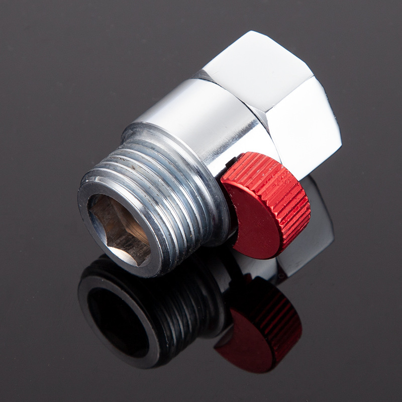 All-copper straight-through valve, bathroom switch valve, water flow regulating control valve, large flow 4-inch pipe joint, showerhead stop valve details Picture