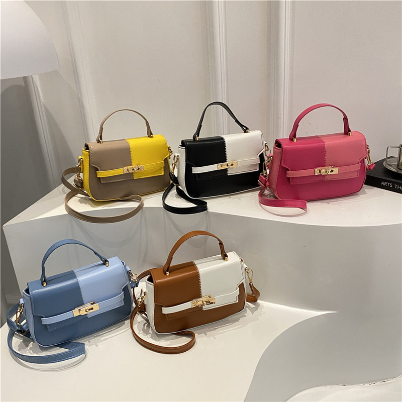 The 2025 new cross-border fashion trend quality color-blocking and color-blocking single-shoulder crossbody Kelly bag is a portable bag Application Scenario