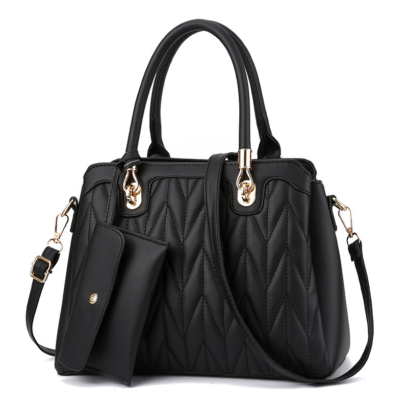Ladies' embroidered thread handbag 2022 New Style, trendy, simple and elegant, large capacity, single-shoulder crossbody, Korean-style mom and child bag Item Picture