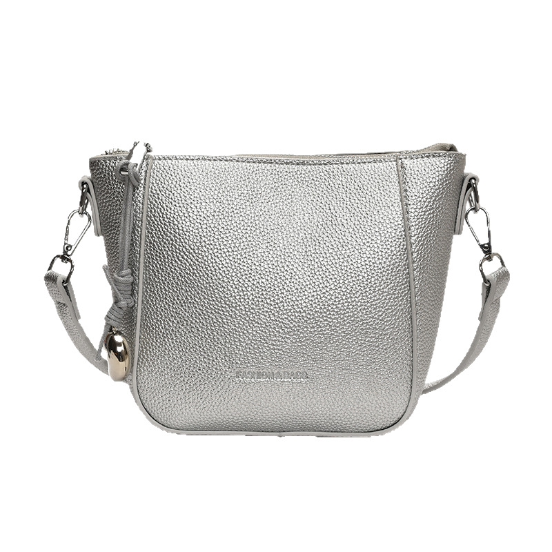 The 2025 new high-end quality Korean-style simple and casual bucket bag for women, fashionable and quality commuting single-shoulder crossbody bag for women Item Picture