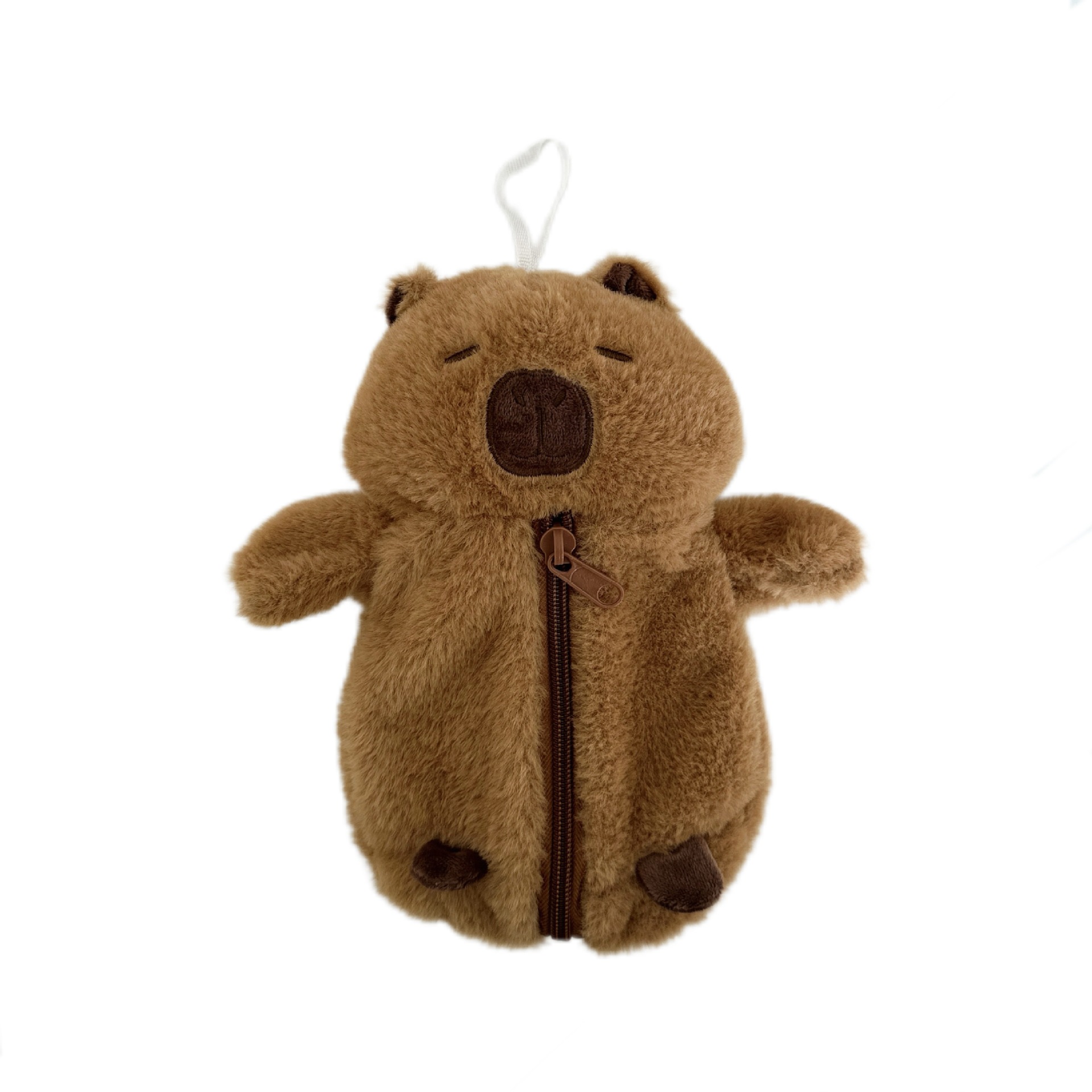 The new Capibara plush pen case is a cute and creative stationery bag for young girls and students, as well as a desktop pencil storage bag Item Picture