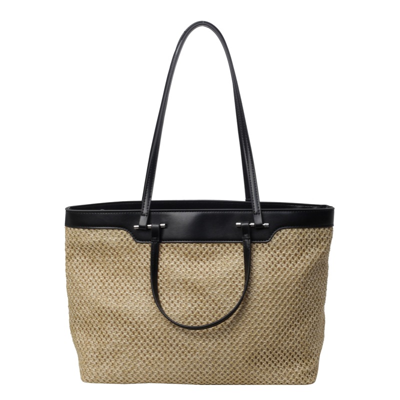 2025 Summer New fashion straw woven single-shoulder armpit bag, commuter casual tote bag, hand-held large-capacity bag for women Item Picture