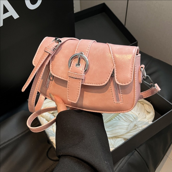 Cross-border foreign trade women's 2025 new style niche retro single-shoulder underarm bag, casual and stylish crossbody small square bag full figure