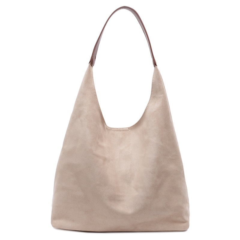 A niche suede bag for women, a new 2024 stylish large-capacity single-shoulder bag, a retro, casual and versatile underarm tote bag Item Picture