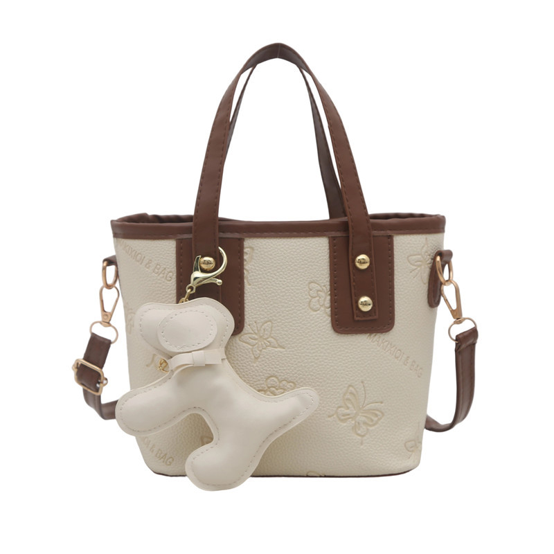 Hand-held fashionable bow bucket bag for women, summer 2025, Korean style, simple and versatile single-shoulder bag, high-end crossbody bag Item Picture