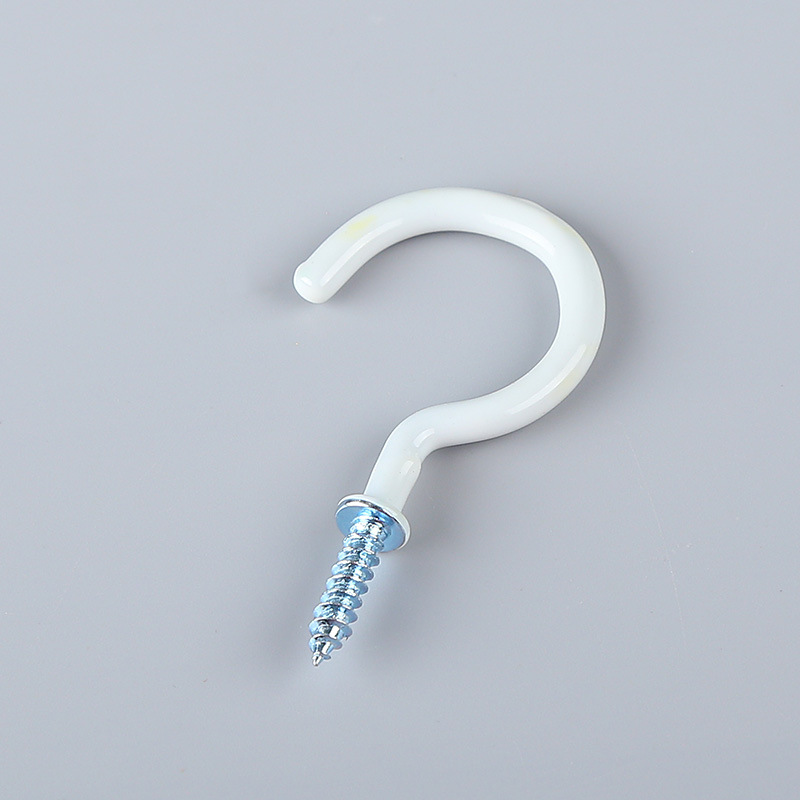 Cross-border PVC sheep eye hook manufacturer has in stock colorful modern and simple dipped plastic hanging ropes, nail hooks, question mark hooks and cup hooks details Picture