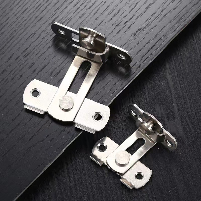 Multi-functional stainless steel door latch, 90-degree anti-theft black lock, household pet lock, sliding door with anti-theft latch Specification drawing