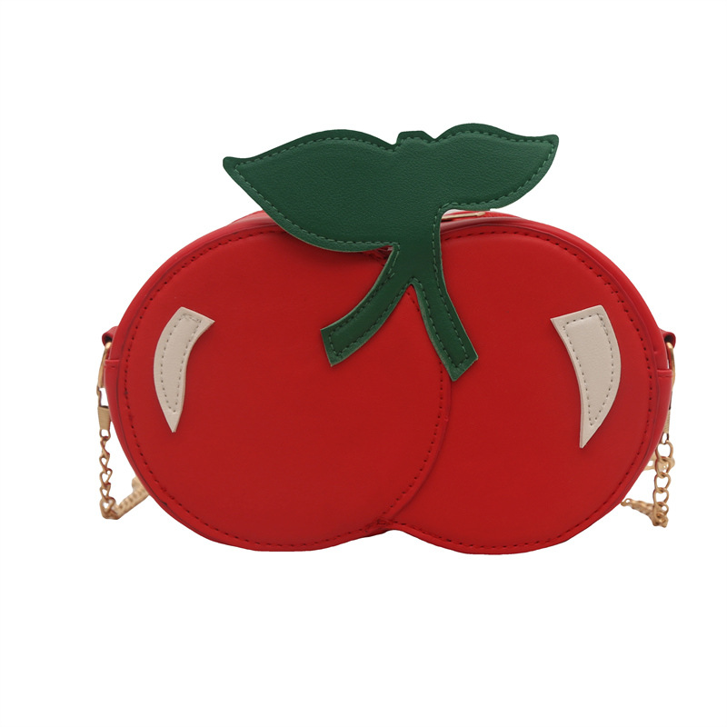 A new cross-border trendy creative cherry-shaped single-shoulder crossbody bag, a cute and personalized small bag for women, and a chain bag Item Picture