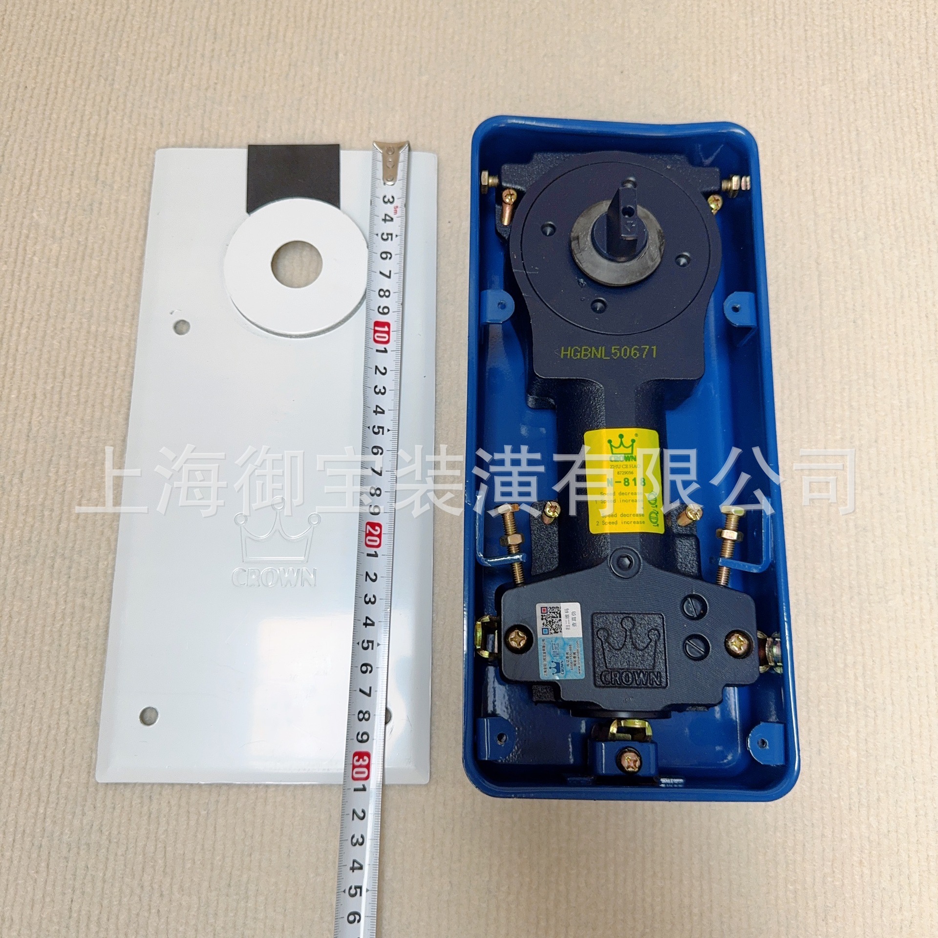 Shanghai Crown N-818 floor spring positioning glass door, frameless door, aluminum alloy door, non-positioning floor spring 120KG details Picture
