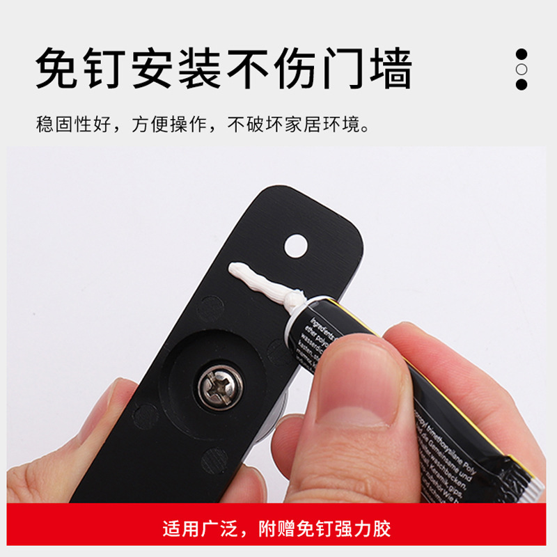 Sliding door lock, solid buckle, no need for drilling, latch, anti-theft lock, entrance door, reverse lock, fitting room door bolt Specification drawing