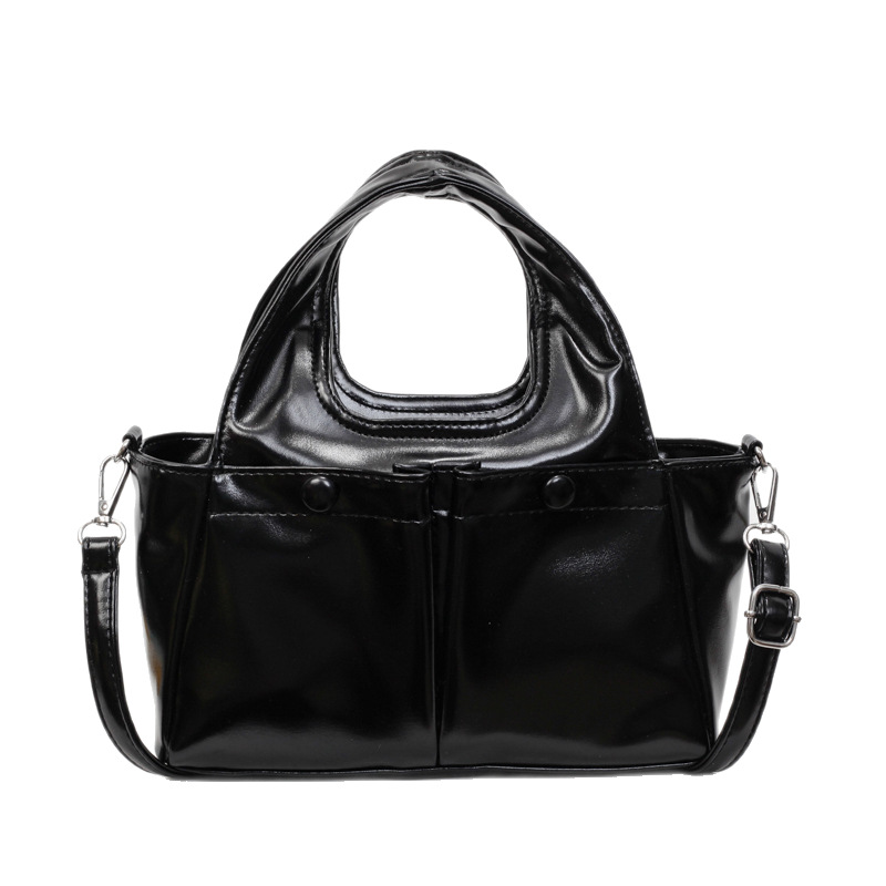 Retro and fashionable soft leather hand-held bucket bag for women, a new summer 2025 trendy and versatile single-shoulder crossbody bag for commuting and casual wear Item Picture